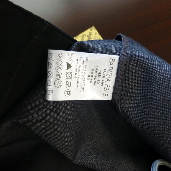 PATRIZIA PEPE WIDE LEG WOOL TROUSERS IN GRAY SIZE 2 NWT - Picture 4 of 6